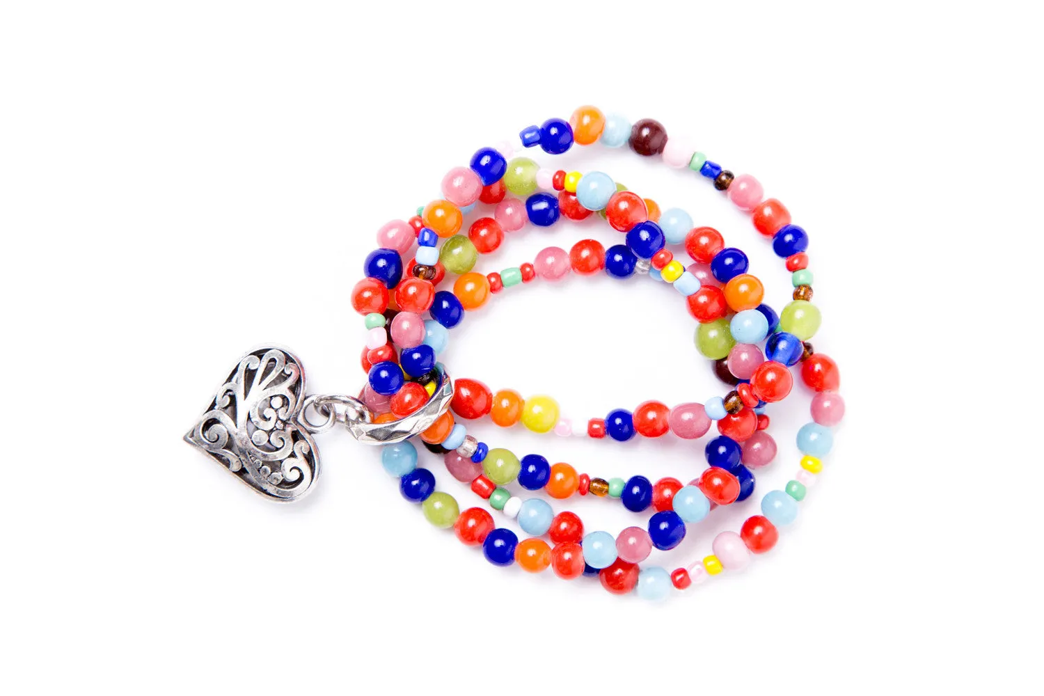 Layered Glass Bead Bracelet
