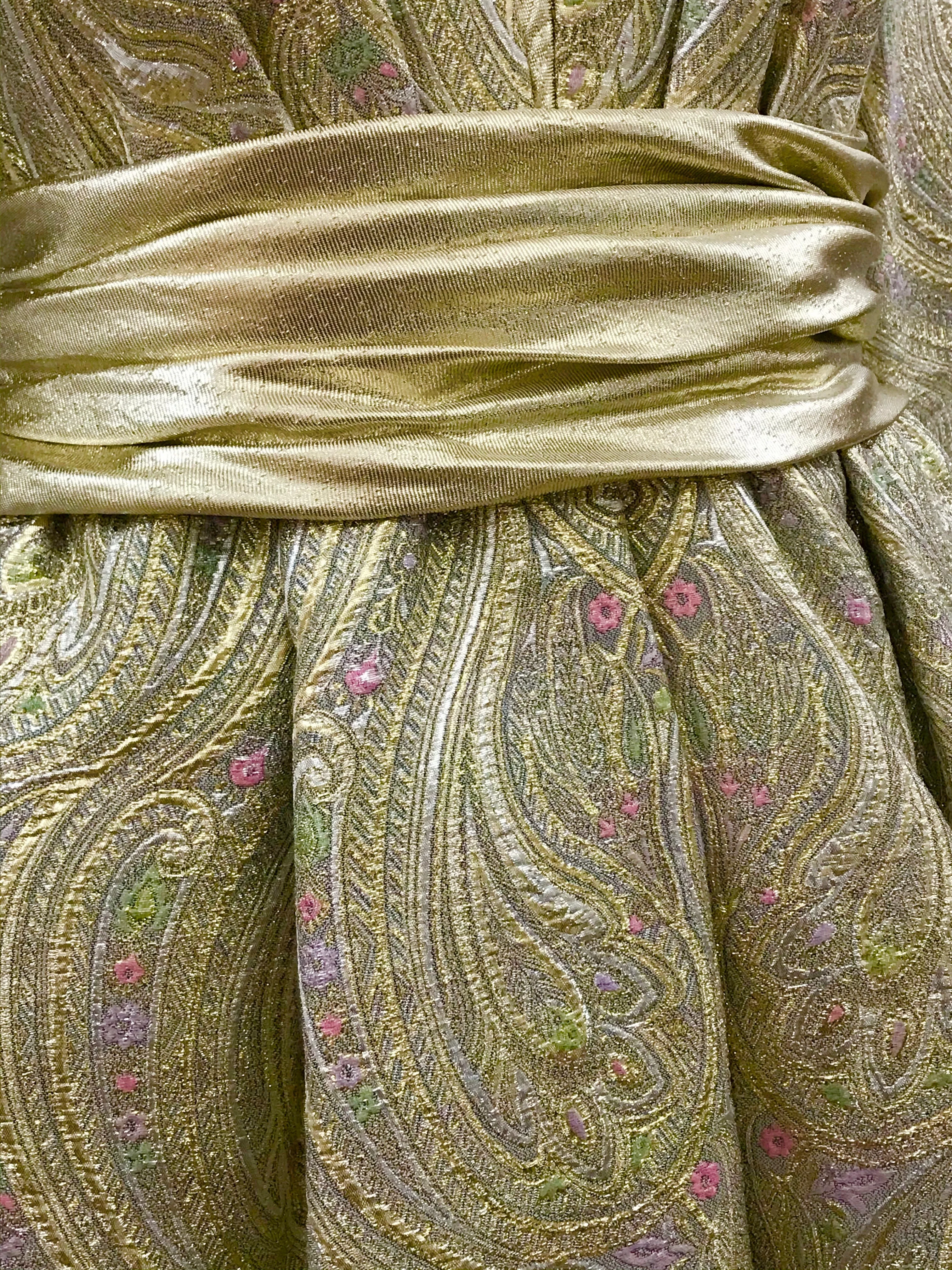 Leonard Vintage Gold Ball Gown Dress Size 8
