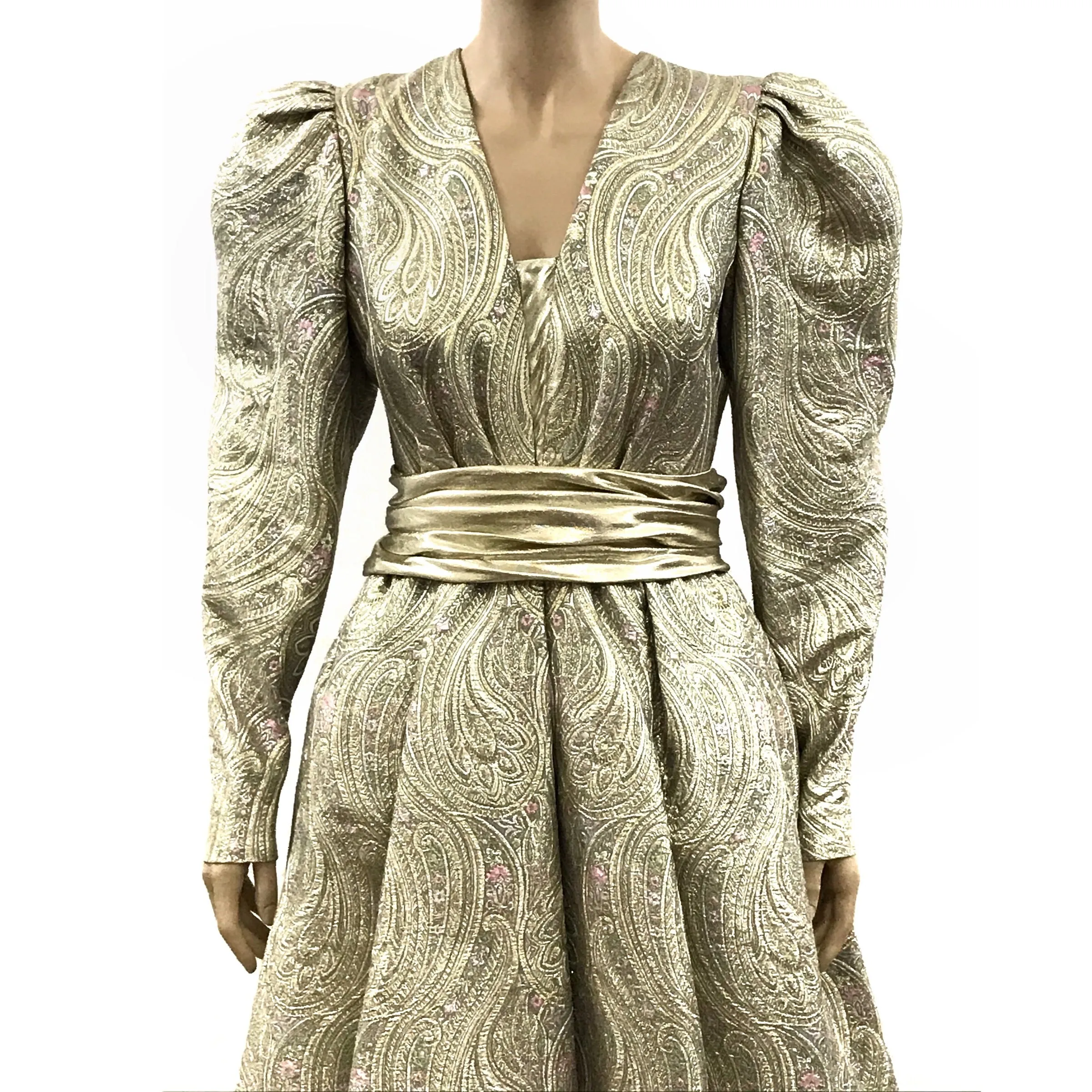 Leonard Vintage Gold Ball Gown Dress Size 8