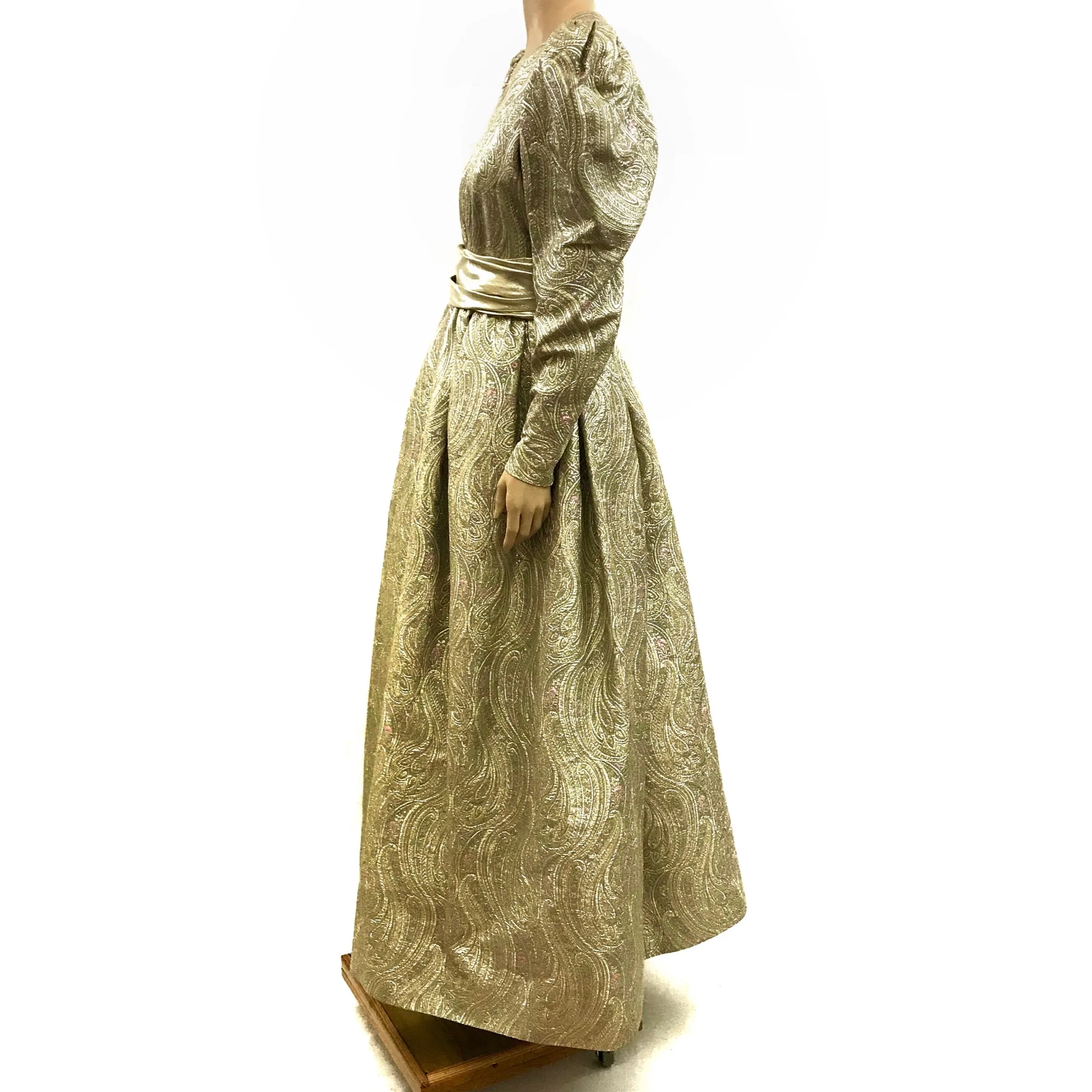 Leonard Vintage Gold Ball Gown Dress Size 8