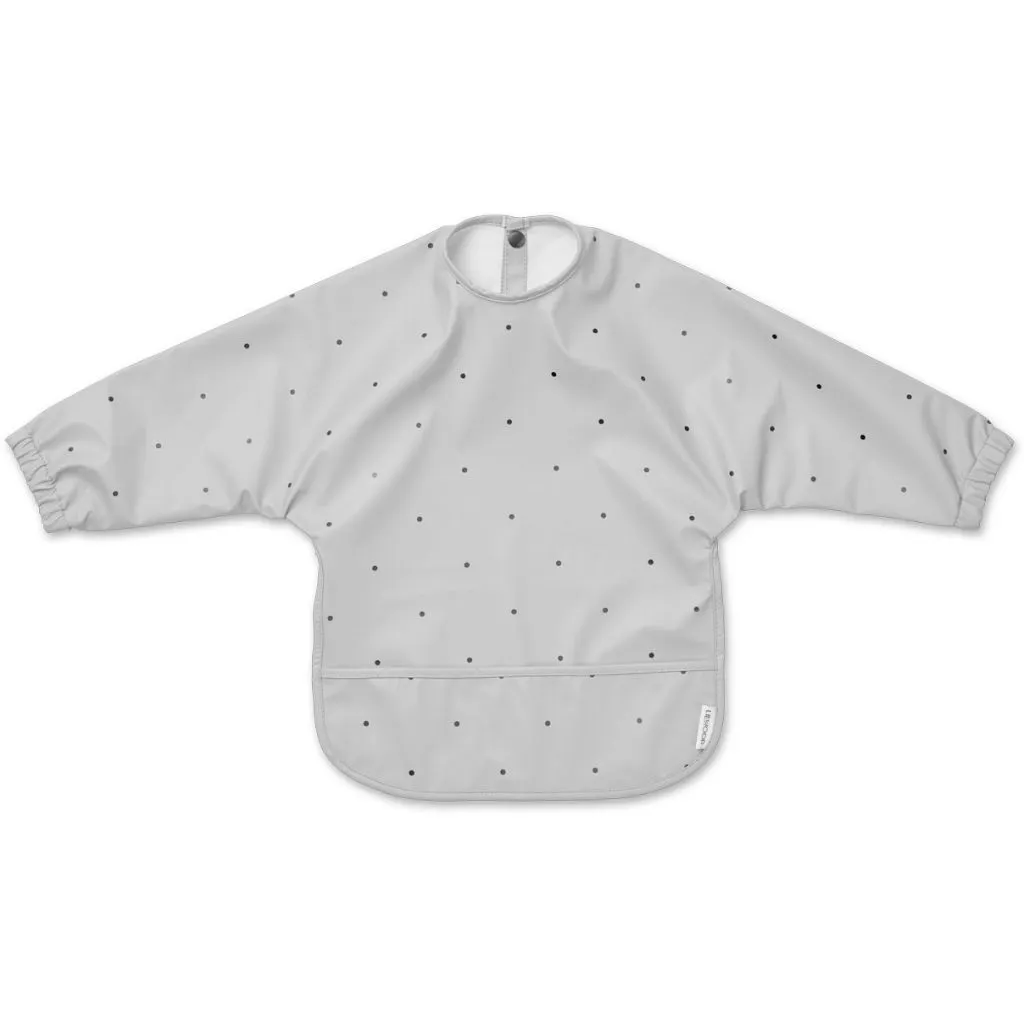 Liewood Merle Cape Bib in Classic Dot Dumbo Grey