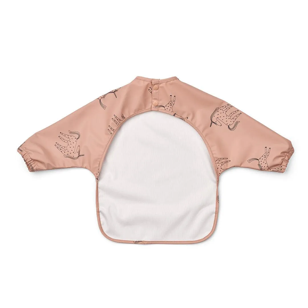 Liewood Merle Printed Cape Bib - Unicorn - Pale Tuscany