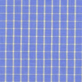 Mid Blue End on End Ground with a Yellow Box Check Classic Custom Shirt 100c 60*60 Sas731a
