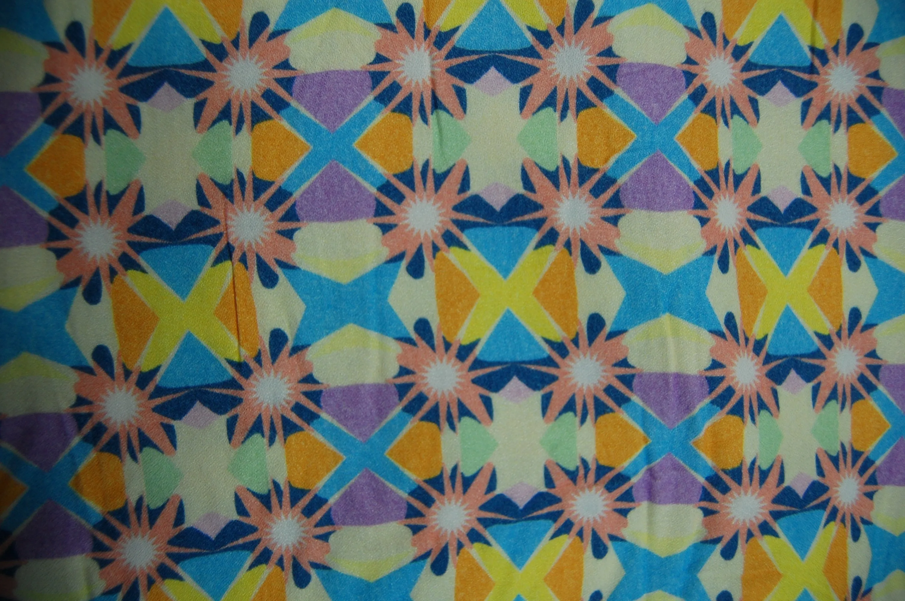 Multicolor Star Print Viscose Fabric