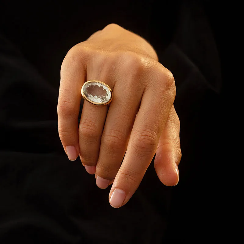Naxos Ring, Prasiolite, Gold
