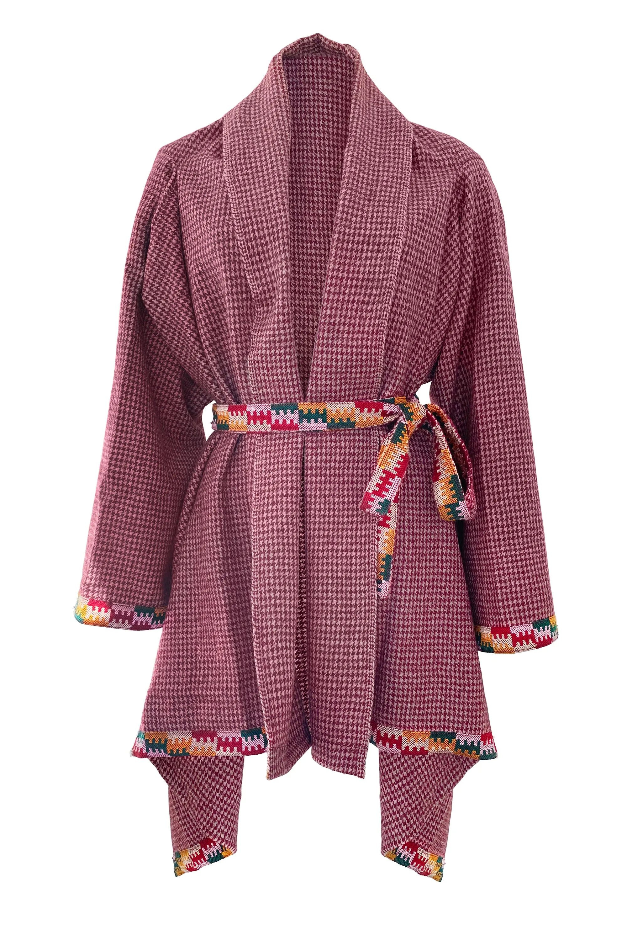 NEW! Wool Cape Coat Cocoon Vermillion