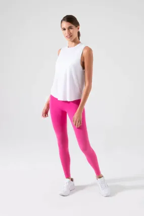 NUX Active Women's Keyhole Back Sleeveless Tank Top - White