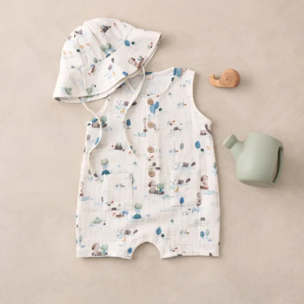 Organic  Muslin Shortall Pond Friends