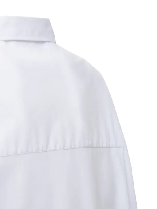 Palm Angels   LOGO COTTON BLEND POPLIN SHIRT DRESS 