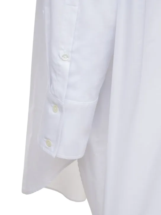 Palm Angels   LOGO COTTON BLEND POPLIN SHIRT DRESS 
