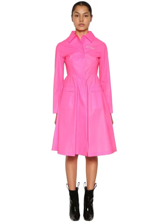 Palm Angels   LOGO PRINTED SHIRT MIDI DRESS 