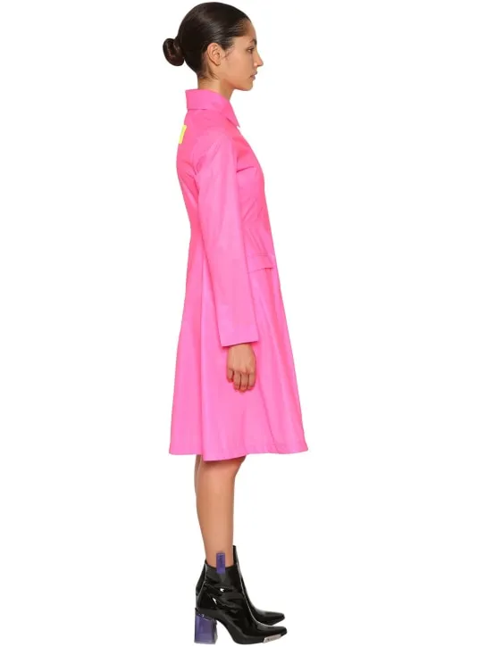 Palm Angels   LOGO PRINTED SHIRT MIDI DRESS 