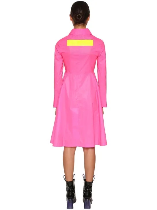 Palm Angels   LOGO PRINTED SHIRT MIDI DRESS 
