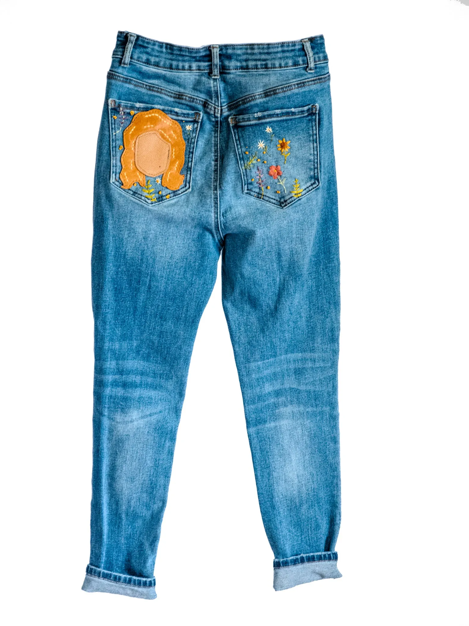 Patchwork Denim | Waist 29 Size 8-9-10 | WAX skinny | THE DOLLY ICON JEANS | #21