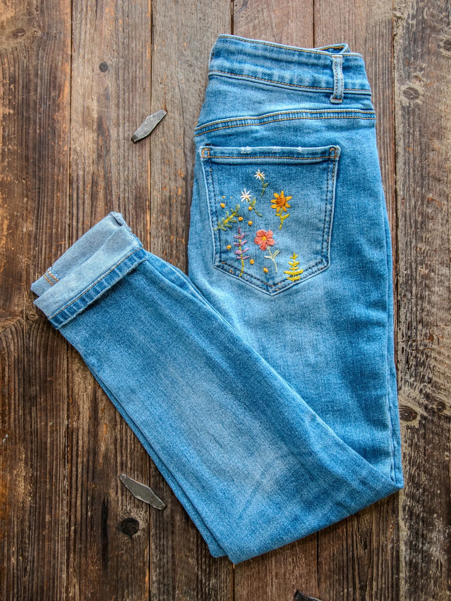 Patchwork Denim | Waist 29 Size 8-9-10 | WAX skinny | THE DOLLY ICON JEANS | #21