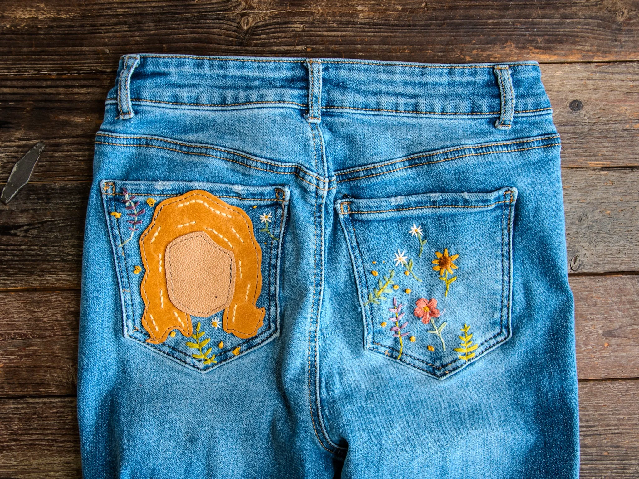Patchwork Denim | Waist 29 Size 8-9-10 | WAX skinny | THE DOLLY ICON JEANS | #21