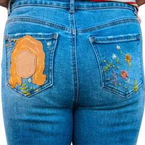 Patchwork Denim | Waist 29 Size 8-9-10 | WAX skinny | THE DOLLY ICON JEANS | #21
