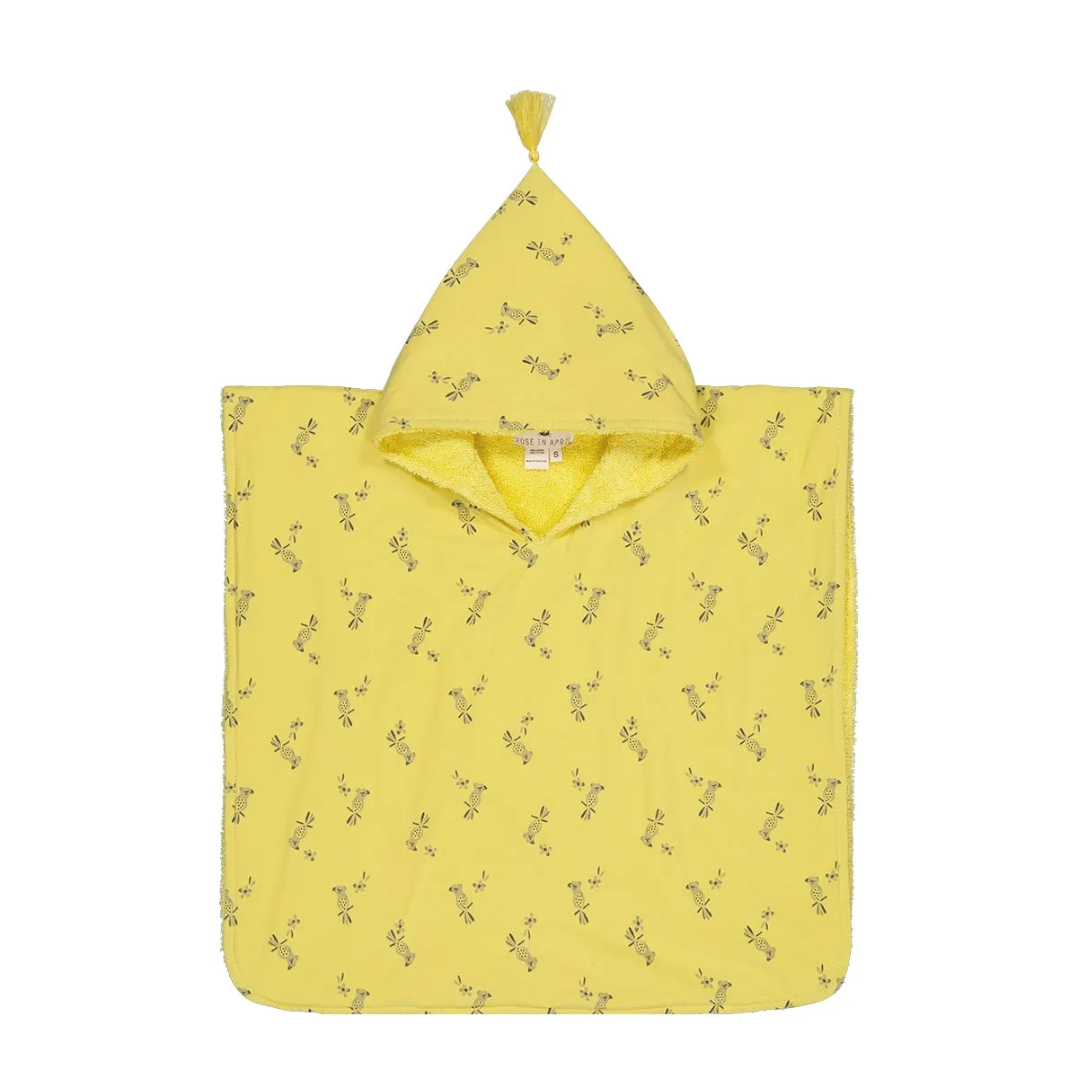 Pepito Bath Poncho Parrot Yellow