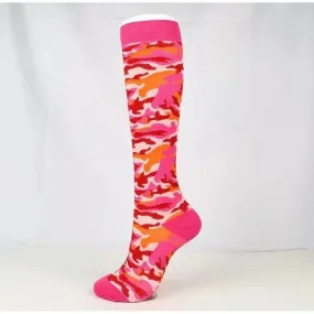 Pink army compression socks