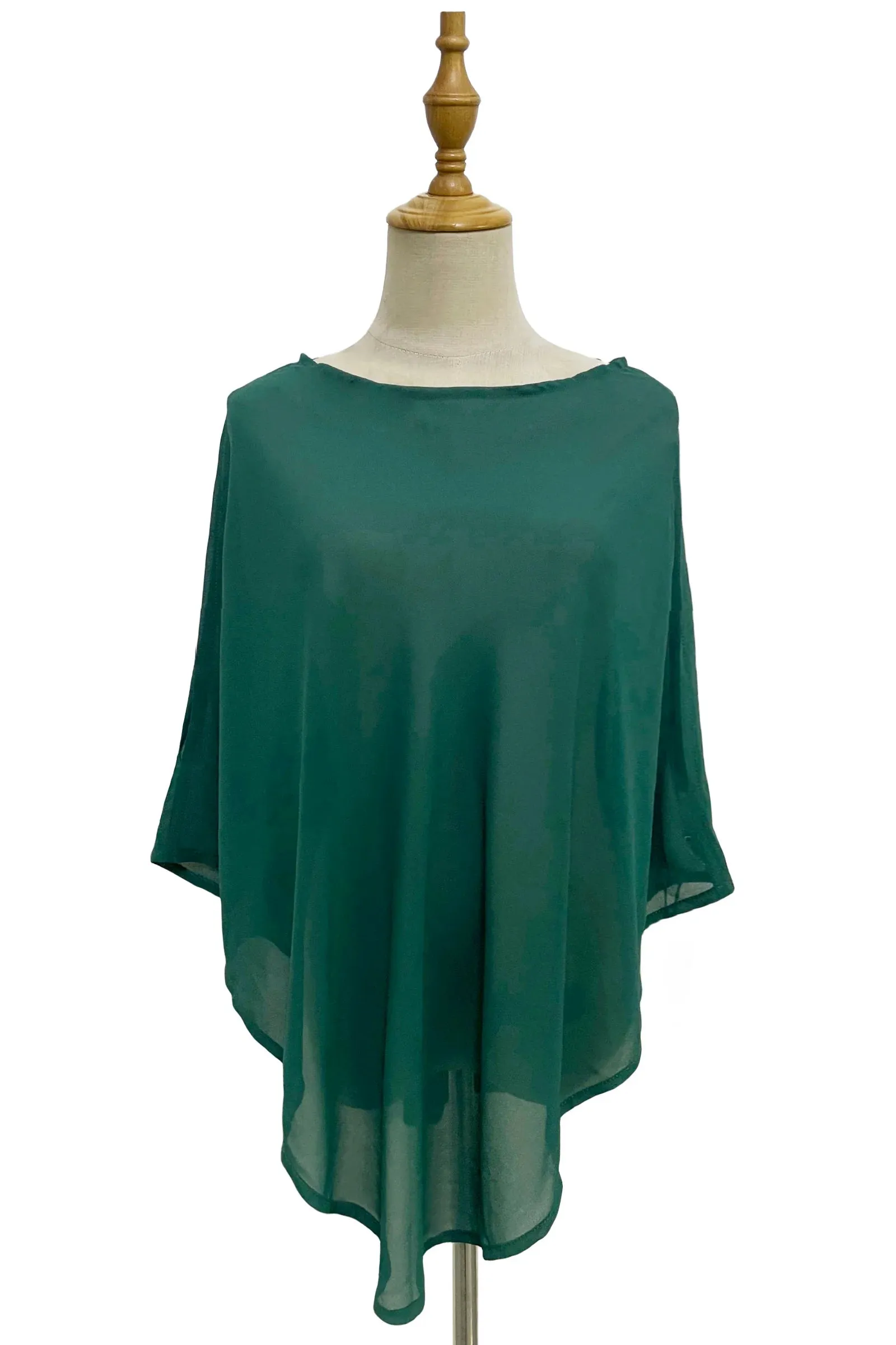 Plain Chiffon Poncho Cover Up