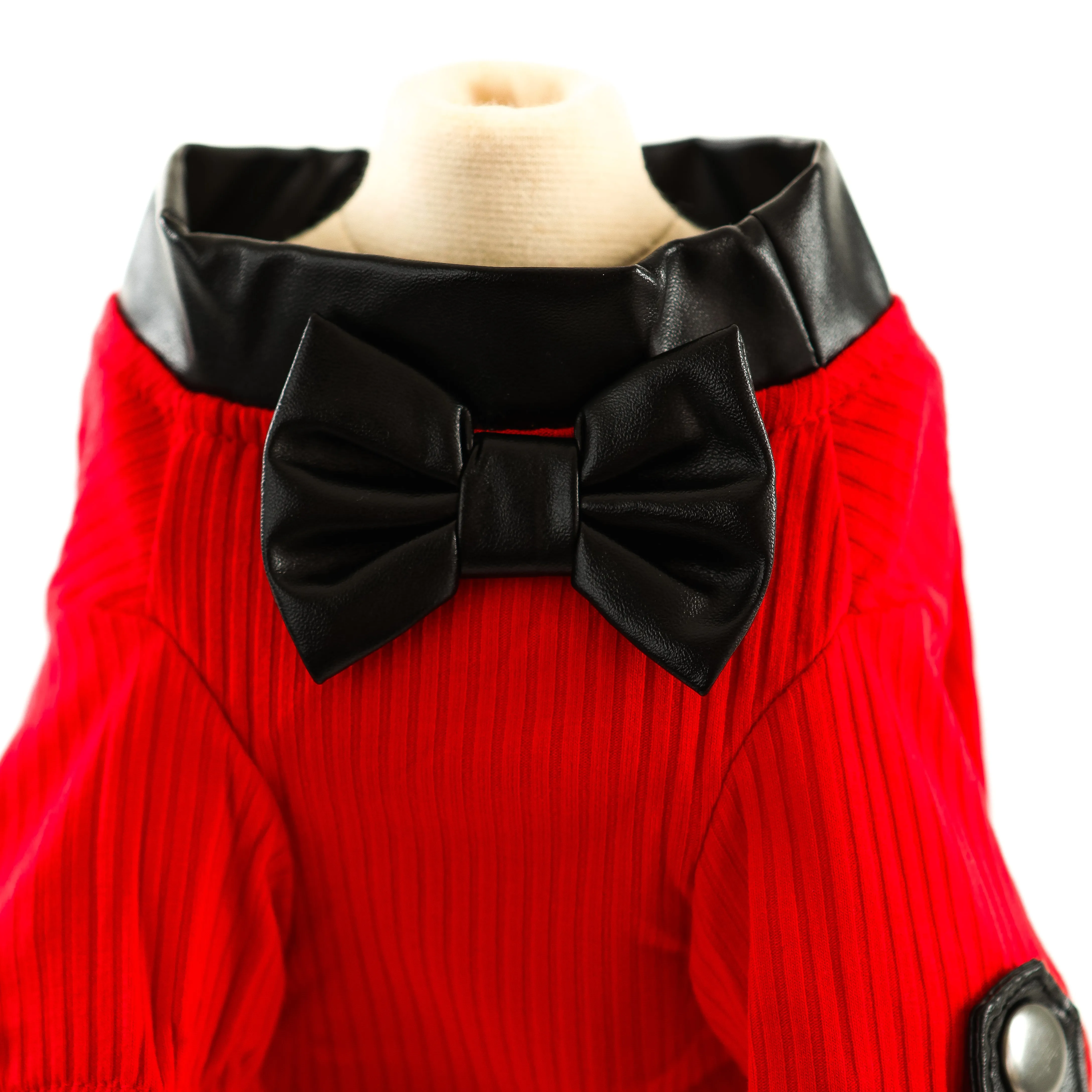 Posh Tail Faux Leather Pet Shirt | High Fashion | Toy Doggie