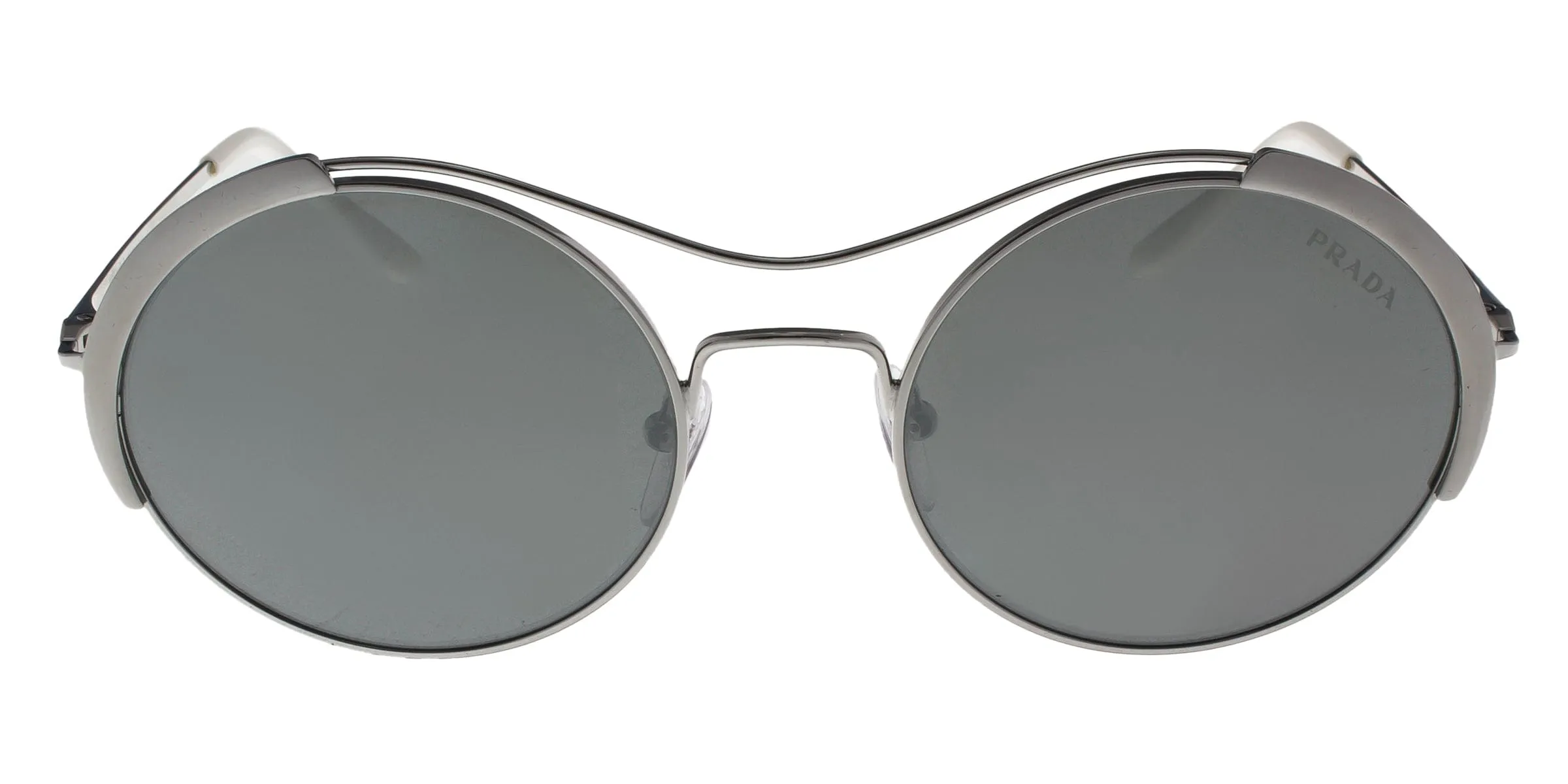 Prada  PR55VS 402407 CONCEPTUAL Gunmetal/Matte Gunmetal Oval Sunglasses