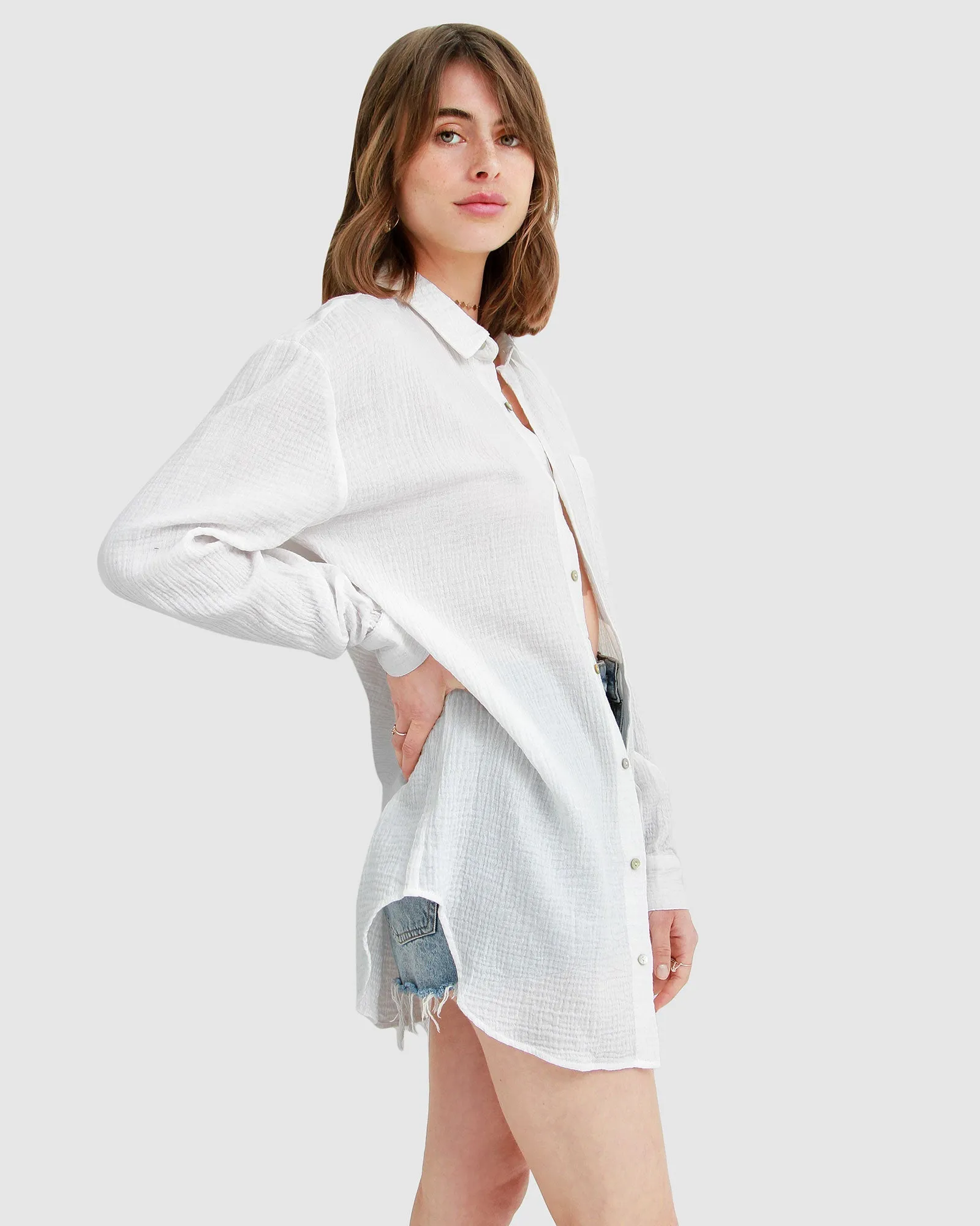 South Coast Oversized Shirt - White