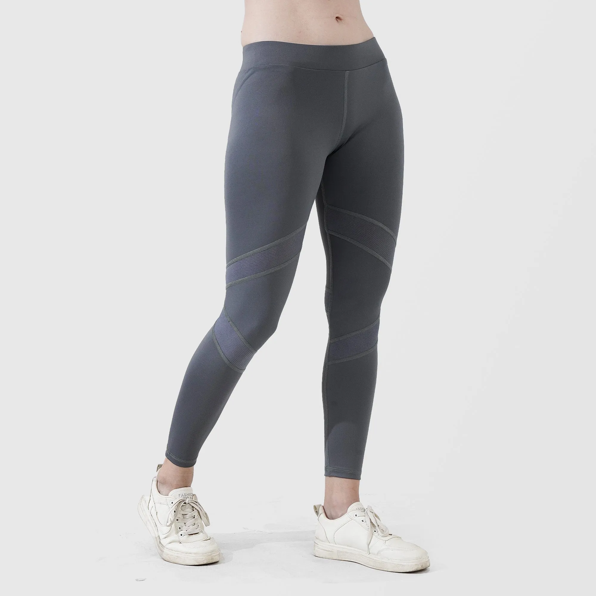 Tf-Grey Leggings With Net Panels