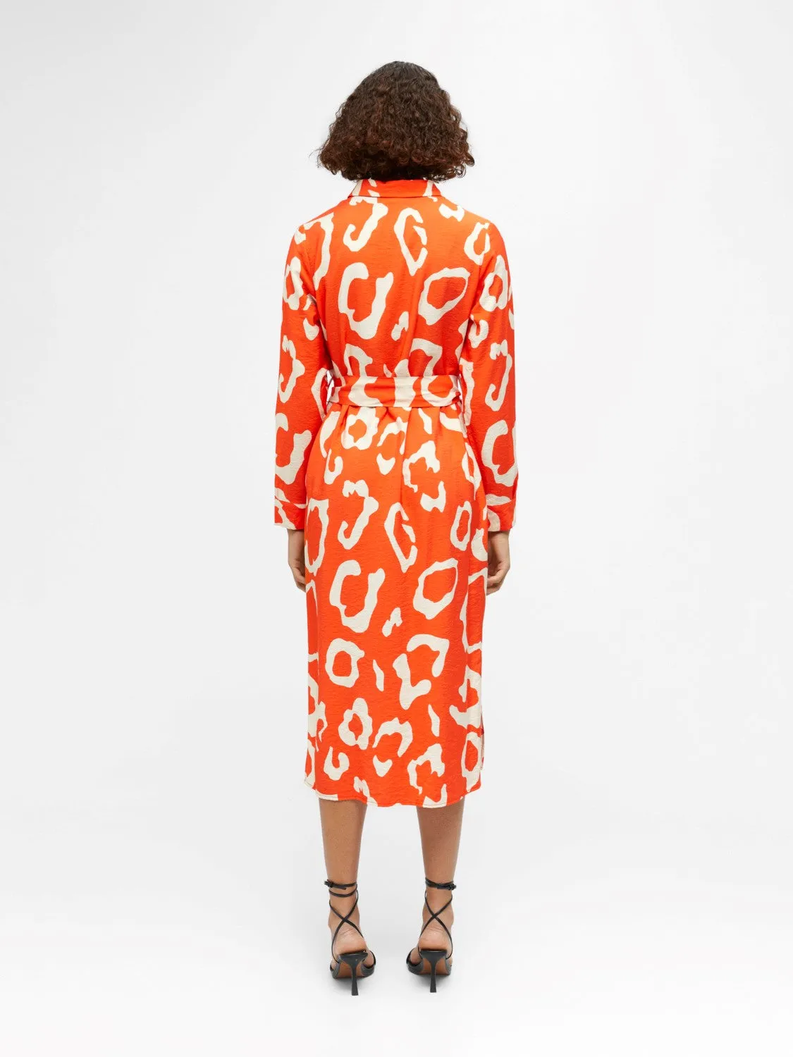 Tilly Shirt Dress (Hot Coral White)