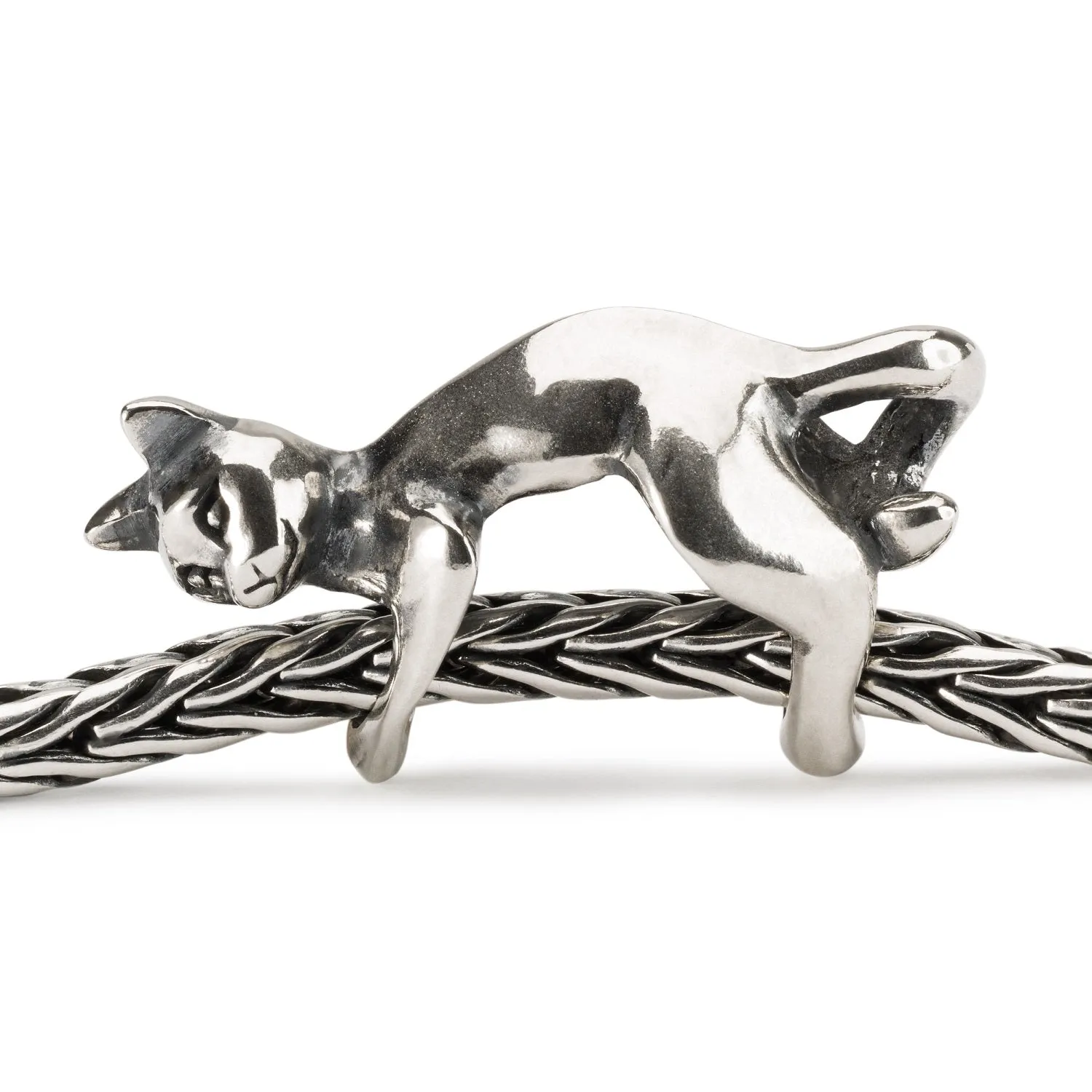 Trollbeads Silver Bead Playful Cat