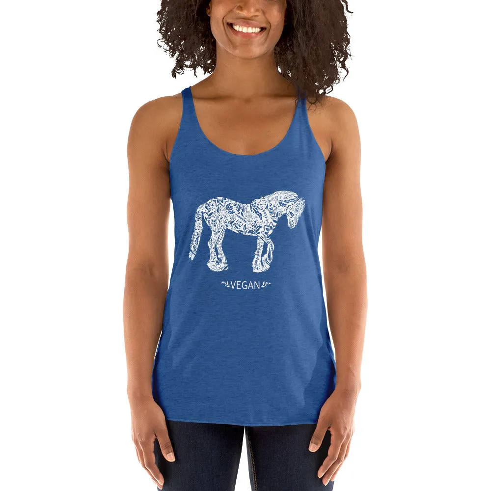 Vegan Horse design Women's Racerback Tank