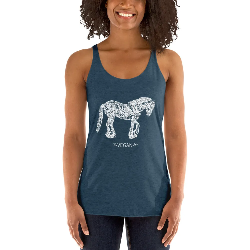 Vegan Horse design Women's Racerback Tank