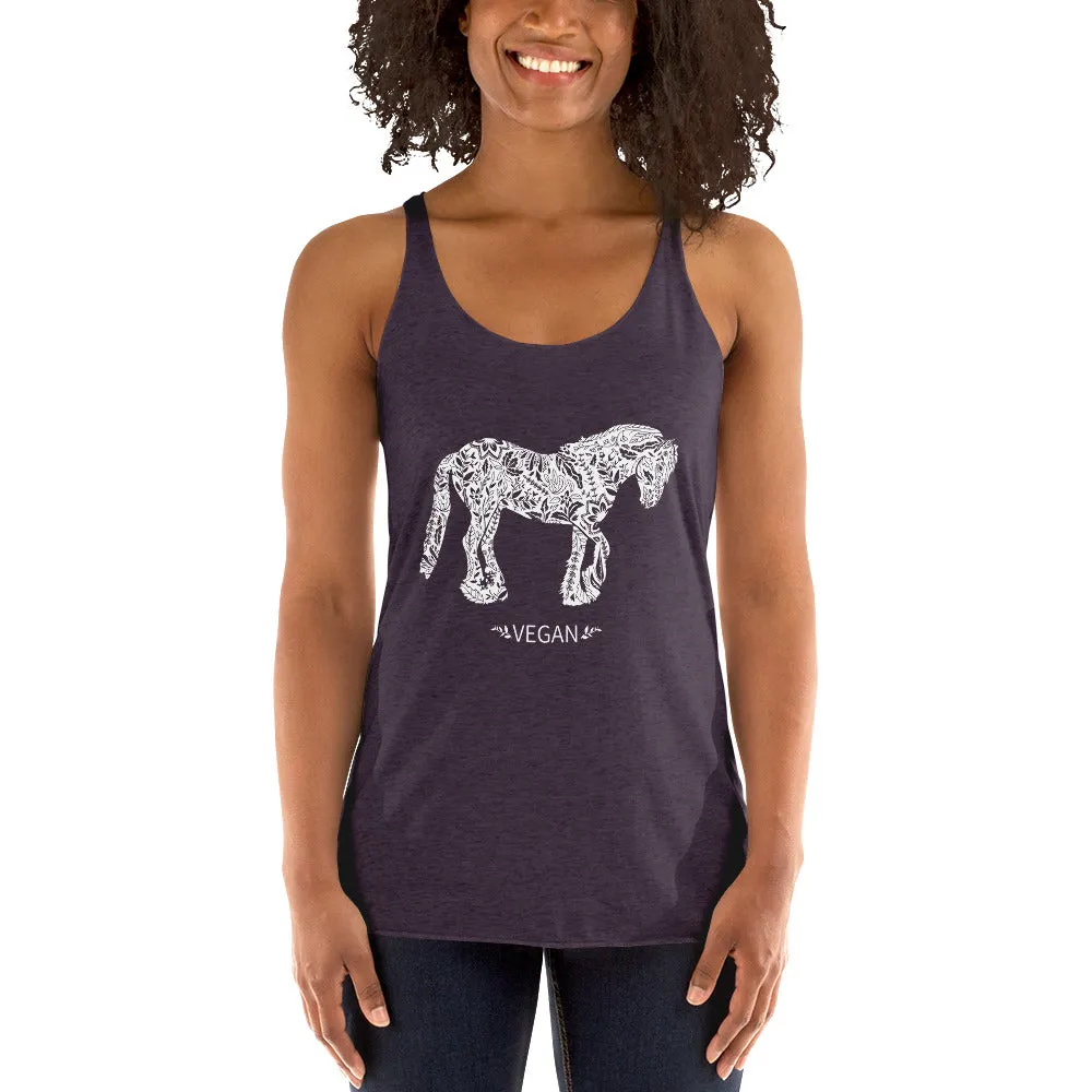 Vegan Horse design Women's Racerback Tank