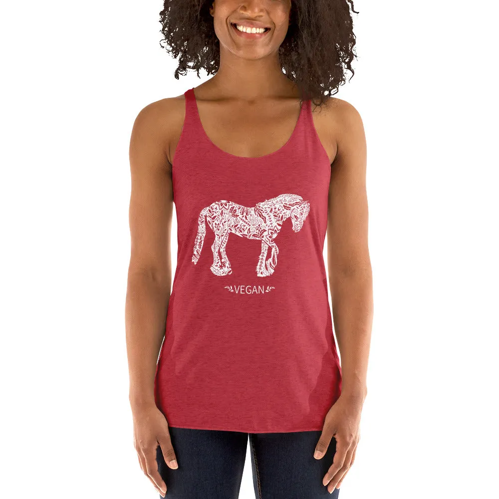 Vegan Horse design Women's Racerback Tank