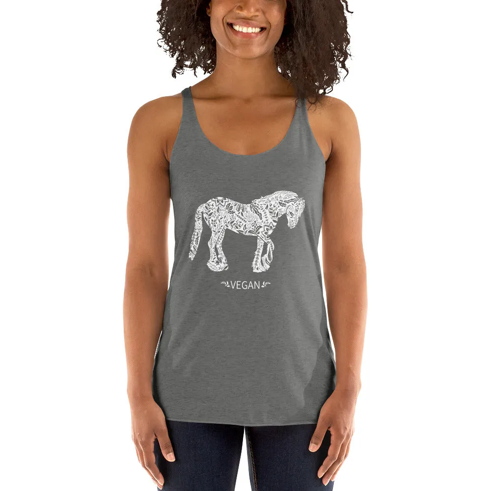 Vegan Horse design Women's Racerback Tank