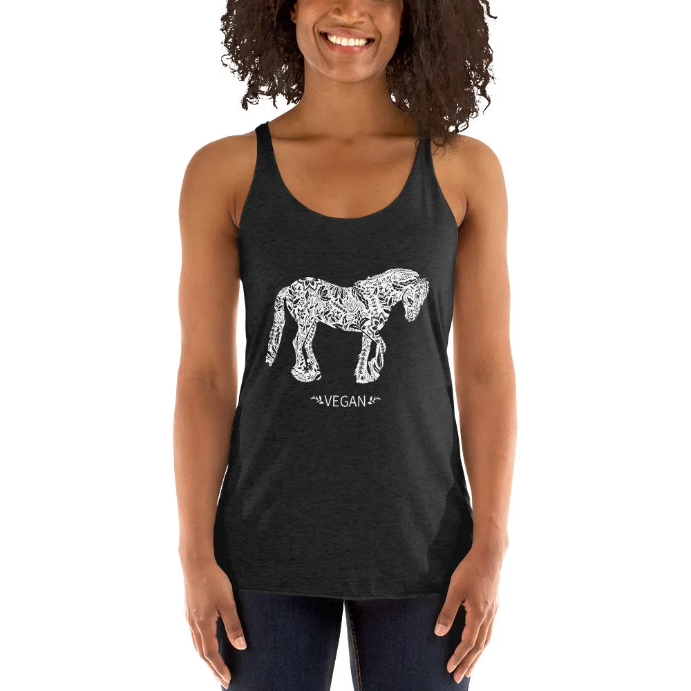 Vegan Horse design Women's Racerback Tank