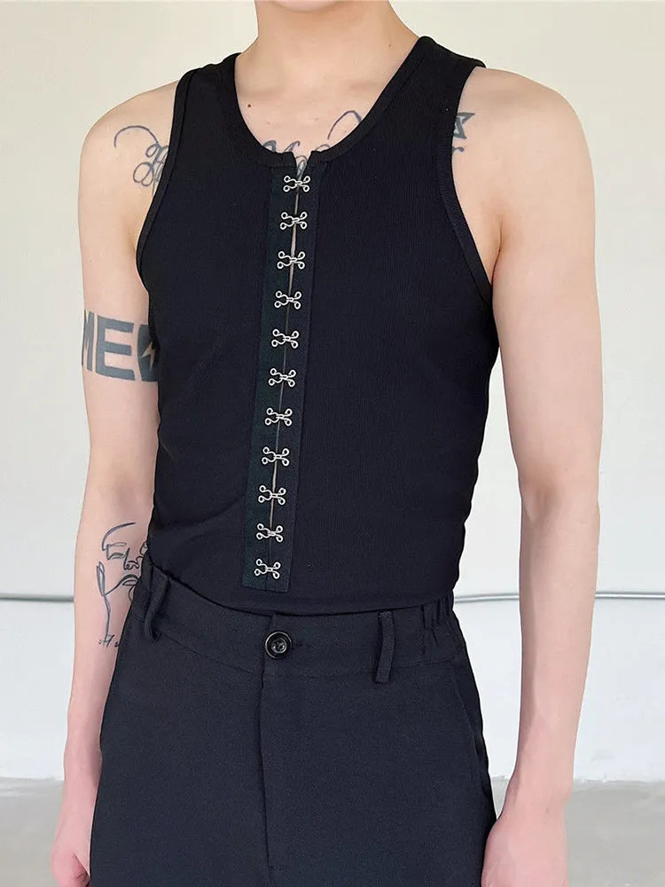 Vest Silhouette Metal Closure Tank Top