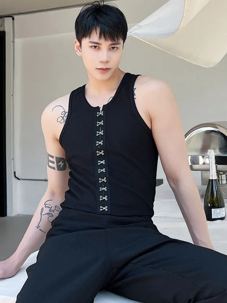 Vest Silhouette Metal Closure Tank Top