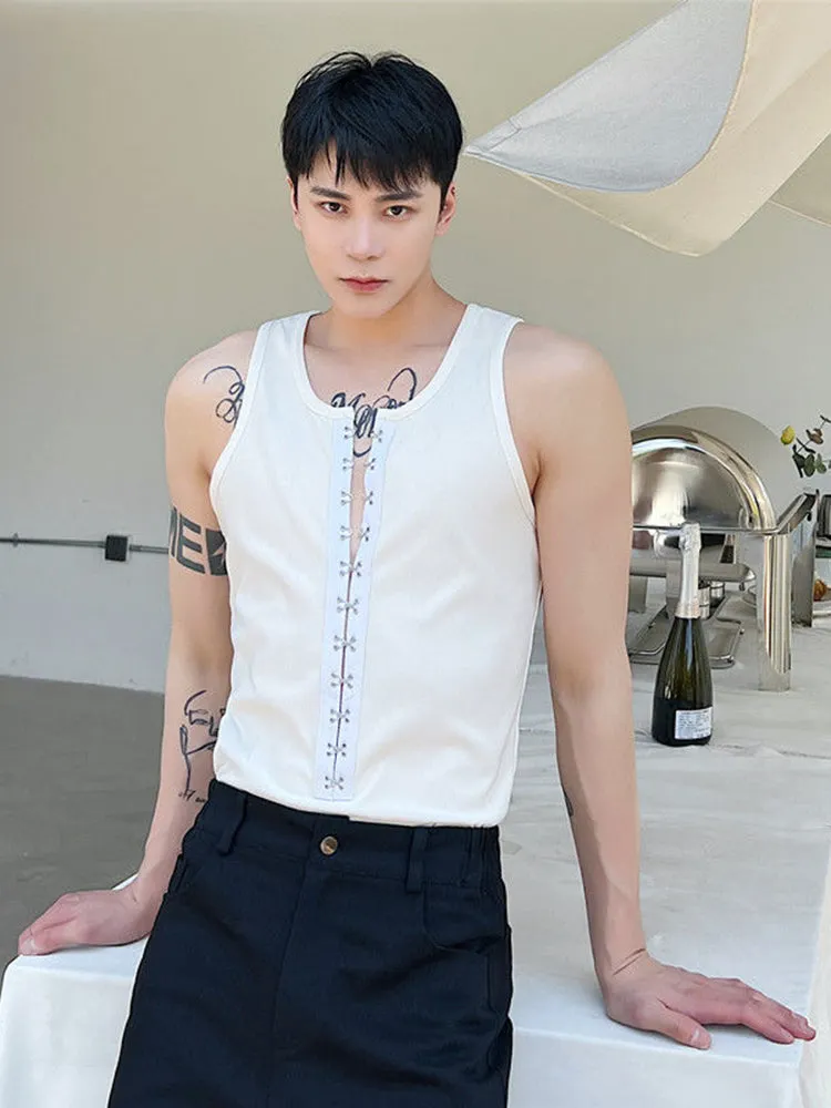 Vest Silhouette Metal Closure Tank Top