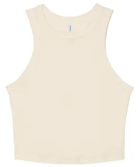 Womens micro rib racer tank | Solid Natural Blend