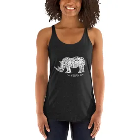 Women's Racerback Rhinoceros Loud Vegan Tank